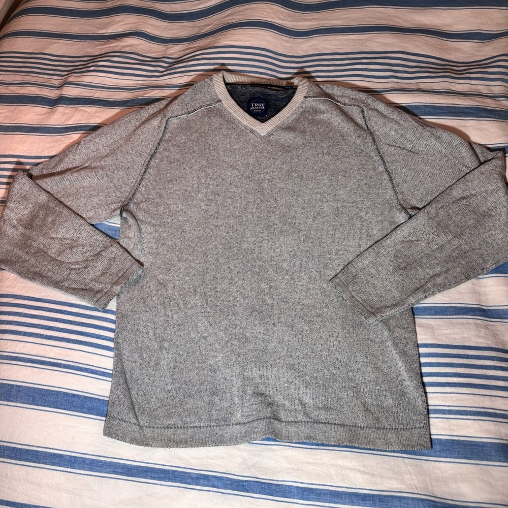Grey V-neck Sweater